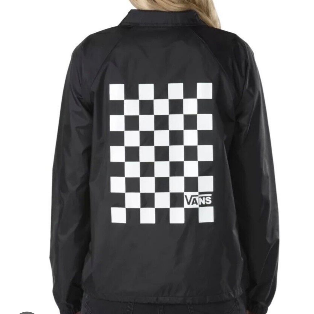 Vans Black and White Checkered Windbreaker